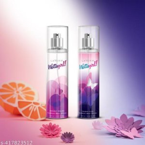 LAYER'R WOTTAGIRL Secret Chrush & Amber Kiss Body Splash Long Lasting Fragrance Combo Pack of 2 (For Women 60ml Each)