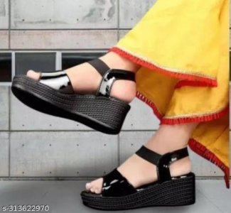 Synthetic Heel Sandals