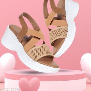 Mesh Wedge Sandals