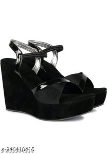 Velvet,Nubuck Wedge Sandals