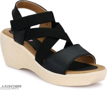 Synthetic Heel Sandals
