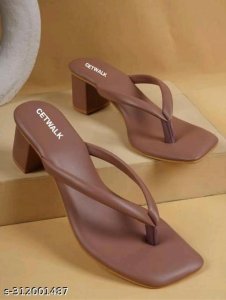 Synthetic Heel Sandals