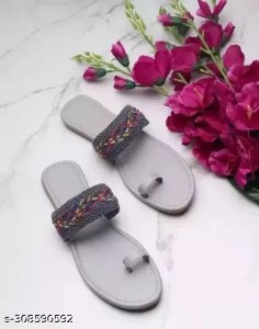 Syntethic Leather,EVA,Canvas Flat Sandals
