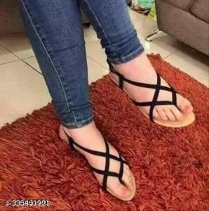 Velvet Flat Sandals