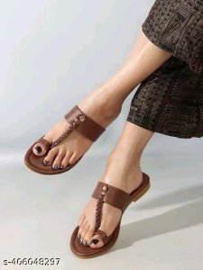 Synthetic Flat Sandals