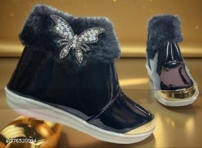 Fuzzy Fancy Kids Girls Casual Shoes