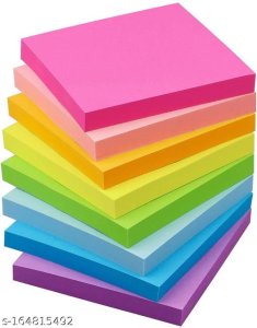 PANTONIC Sticky Notes Fluorescent Paper Self Adhesive Memo Pad Sticky Notes Bookmark Point It Marker Memo Sticker Sheets Regular