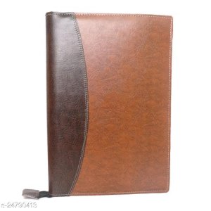 PU Leather Office Document File Folder With 20 Leefs ( Set Of 1 )