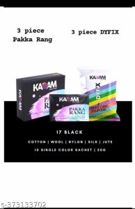 Pakka Rang Fabric Dye Colour | 15G Pack | Includes Dyfix Color Fixer | Permanent Fabric Dyes For Old Faded Jeans And Clothes (Jeans Black)