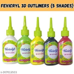 3D Outliners (5 shades) | Fabric and Multi-Surface 3D Outliners (Red, Green, Yellow, Black, White)