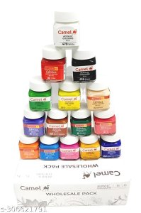 Camel Fabrica Acrylic Ultra Colour Set - Combo Pack of 15 - 15 ml Each | Premium Quality Acrylic Paints for Artists, Beginners, and Crafters