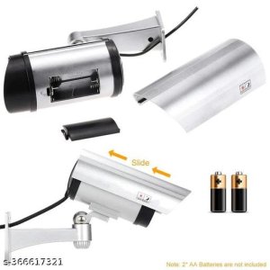 Security Camera Fake (Duplicate) Dummy Camera with Realistic Bullet CCD Design Blinking LED Light