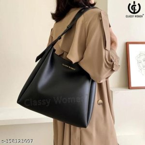 Classy WomenPolypropylene,Leather Women Tote Bags