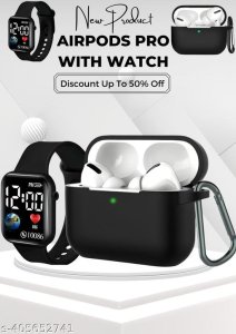 Combo of Airpod Pro True Wireless Bluetooth Earphone and Digital Watch