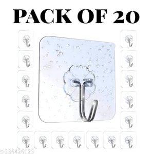 Wall Hooks & Wall Hangers Tex Hooks Pack of 10 for Wall Heavy Duty, Self Adhesive Hook, Wall hangings, Kitchen Accessories Items, Clothes Hanging, Sticky Photo Frame Hangers, Strong PACK OF 10