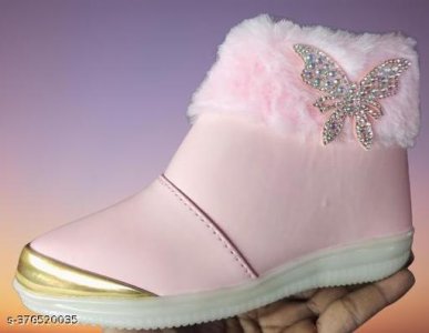 Fuzzy Fancy Kids Girls Casual Shoes