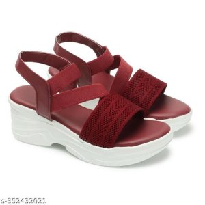 Synthetic,Patent Leather Wedge Sandals