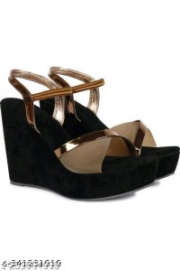 Velvet,Nubuck Heel Sandals