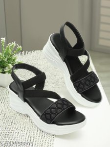 Nylon Wedge Sandals