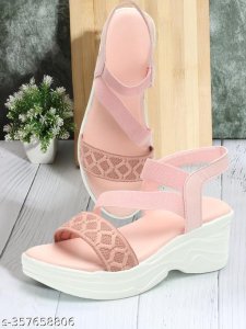Nylon Wedge Sandals