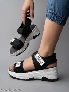 Polyester Wedge Sandals