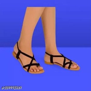 Suede Flat Sandals