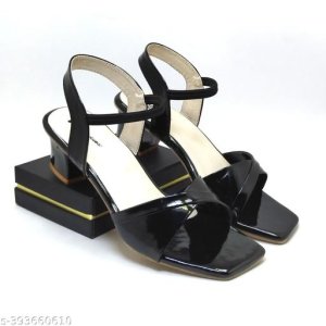 Patent Leather Heel Sandals