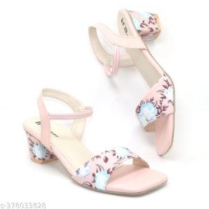 Synthetic Heel Sandals