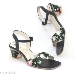 Synthetic Heel Sandals