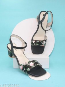 Synthetic Heel Sandals