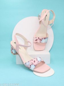 Synthetic Heel Sandals