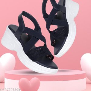 Mesh Wedge Sandals