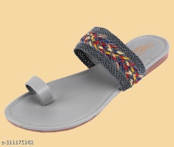 Syntethic Leather Flat Sandals