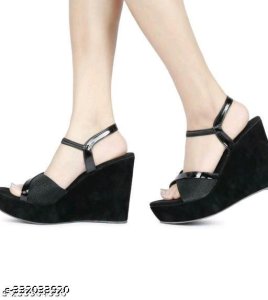 Velvet Heel Sandals