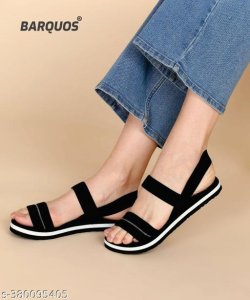 BARQUOS Canvas Flat Sandals