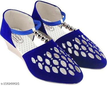 Velvet Wedge Sandals