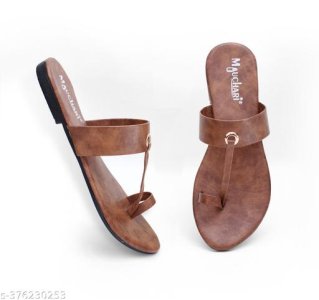 Synthetic Flat Sandals