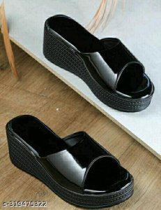  Syntethic Leather Heel Sandals