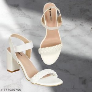 Synthetic Heel Sandals