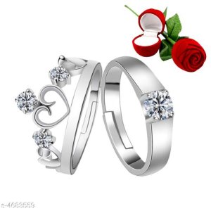 Shimmering Charming Couple Rings